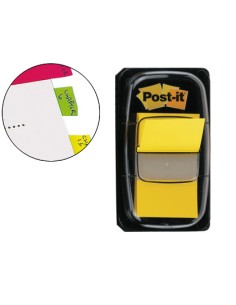 Banderitas separadoras 680 5 amarilla dispensador de 50 unidades