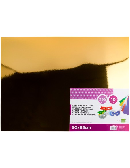 Cartulina liderpapel 50x65 cm 235g m2 metalizada oro