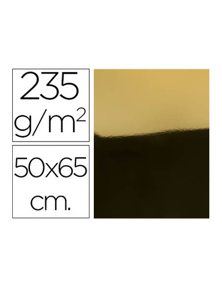 Cartulina liderpapel 50x65 cm 235g m2 metalizada oro