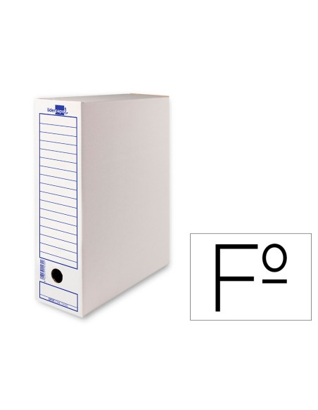 Caja archivo definitivo liderpapel ecouse carton 100 reciclado 104 folio 365x251x100mm 325g m2 Caja archivo definitivo liderpapel ecouse carton 100 reciclado 104 folio 365x251x100mm 325g m2