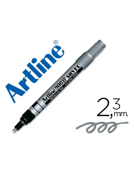 Rotulador artline marcador permanente tinta metalica ek 900 plata punta redonda 23 mm