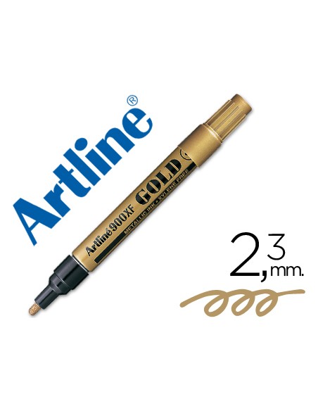 Rotulador artline marcador permanente tinta metalica ek 900 oro punta redonda 23 mm