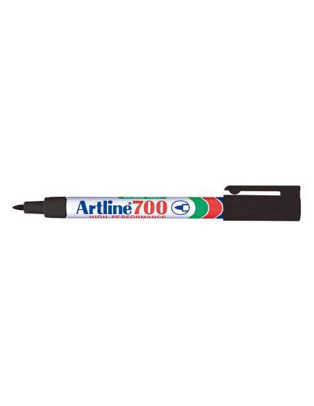 Rotulador artline marcador permanente ek 700 negro punta redonda 07 mm papel metal y cristal