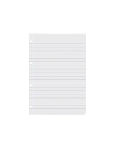 Recambio liderpapel a4 100 hojas 60g m2 pauta 5ª 25mm con margen 4 taladros