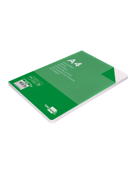 Recambio liderpapel a4 100 hojas 60g m2 pauta 5ª 25mm con margen 4 taladros
