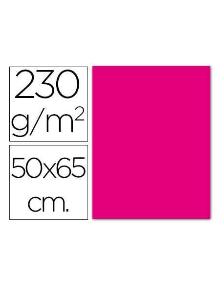 Cartulina fluorescente magenta 50x65 cm 230 gr