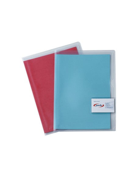 Carpeta dossier unero plastico pardo folio transparente