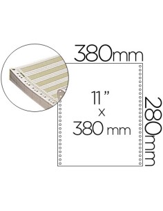 Papel continuo 380x11 pautado caja de 2500 hojas