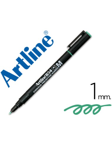 Rotulador artline retroproyeccion punta fibra permanente ek 854 verde punta redonda 1 mm