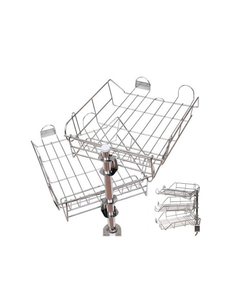 Bandeja sobremesa metalica q connect cromada 370x275 mm