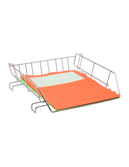 Bandeja sobremesa metalica q connect cromada 370x275 mm