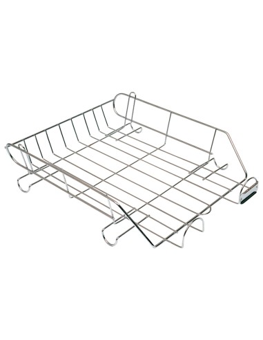 Bandeja sobremesa metalica q connect cromada 370x275 mm