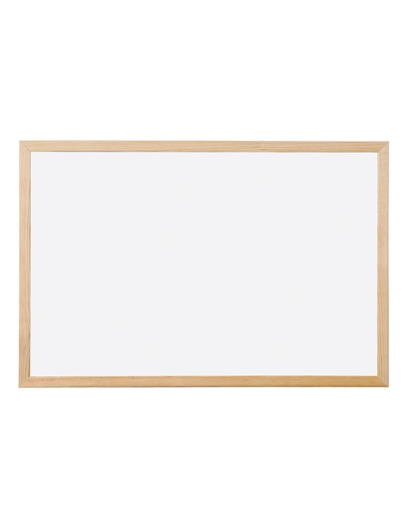 Pizarra blanca q connect laminada marco de madera 200x100 cm