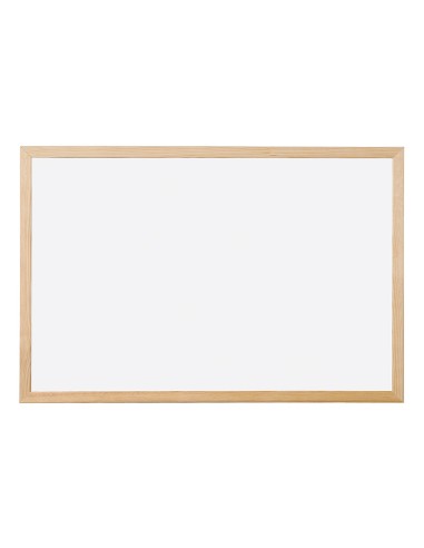 Pizarra blanca q connect laminada marco de madera 150x100 cm