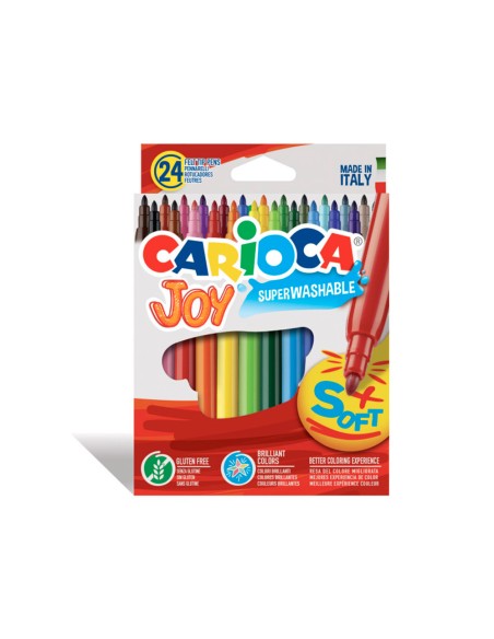Rotulador carioca joy caja de 24 colores surtidos