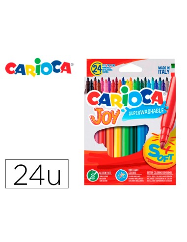 Rotulador carioca joy caja de 24 colores surtidos