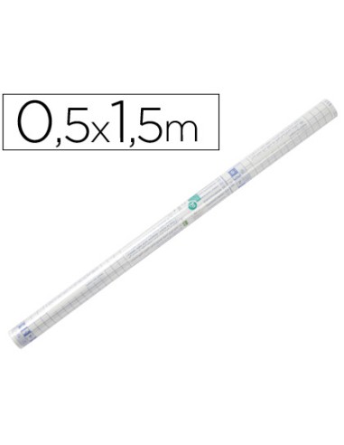 Rollo plastico adhesivo liderpapel 050x150 50 mc forralibros removible