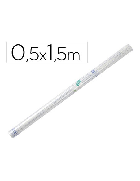 Rollo plastico adhesivo liderpapel 050x150 50 mc forralibros removible