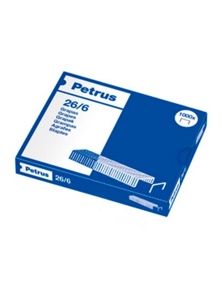 Grapas petrus nº 26 6 galvanizada caja de 1000 unidades