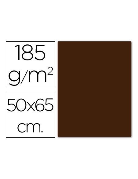 Cartulina guarro marron chocolate 50x65 cm 185 gr