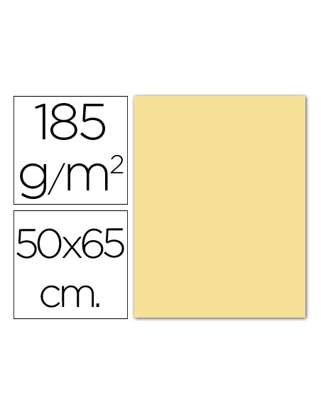 Cartulina guarro crema 50x65 cm 185 gr