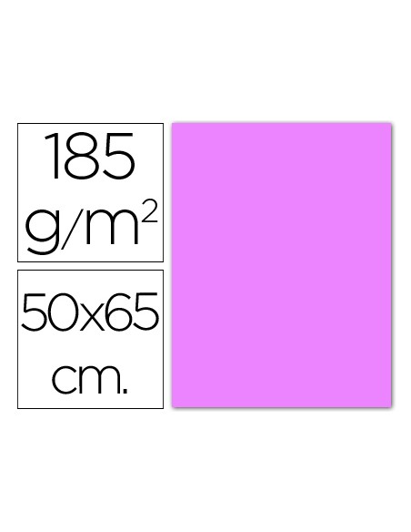 Cartulina guarro lila 50x65 cm 185 gr