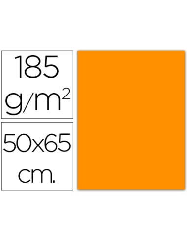 Cartulina guarro naranja 50x65 cm 185 gr