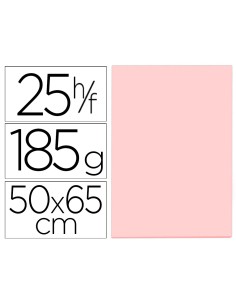 Cartulina guarro rosa 50x65 cm 185 gr