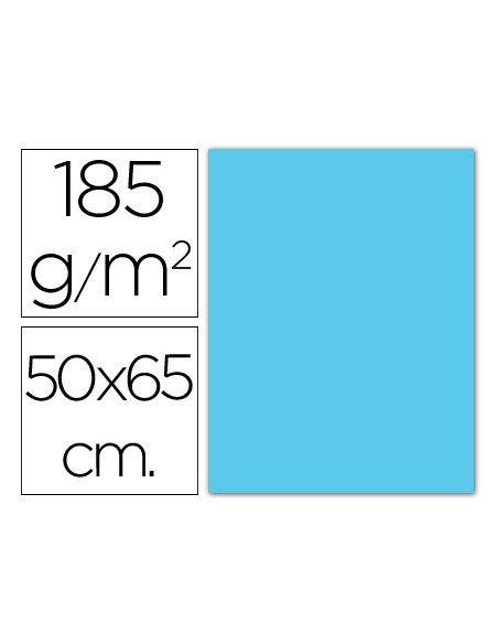 Cartulina guarro azul cielo 50x65 cm 185 gr