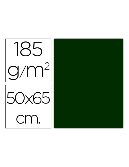 Cartulina guarro verde amazona 50x65 cm 185 gr