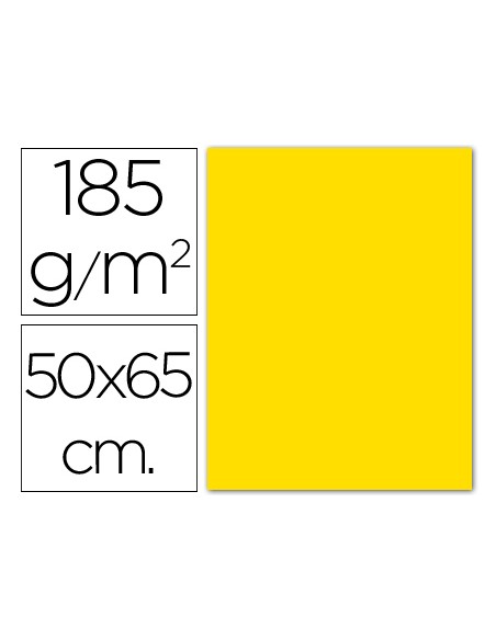 Cartulina guarro gualda 50x65 cm 185 gr