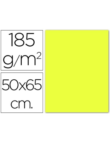 Cartulina guarro amarillo limon 50x65 cm 185 gr