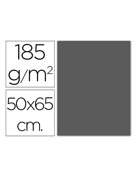 Cartulina guarro gris plomo 50x65 cm 185 gr