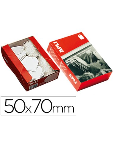 Etiquetas colgantes apli 396 50x70 mm caja de 400 unidades