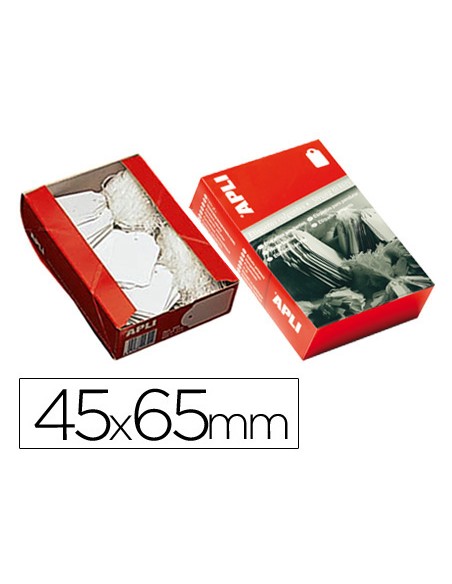 Etiquetas colgantes apli 395 45x65 mm caja de 400 unidades