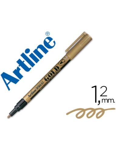 Rotulador artline marcador permanente punta metalica ek 990 oro punta redonda 12 mm