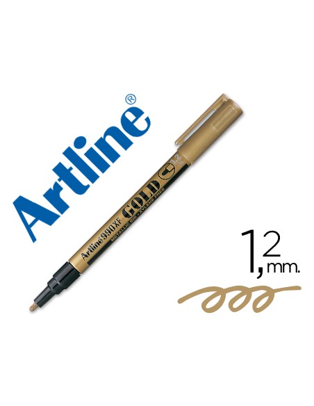 Rotulador artline marcador permanente punta metalica ek 990 oro punta redonda 12 mm
