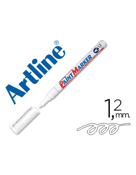 Rotulador artline marcador permanente ek 440 xf blanco punta redonda 12 mm metal caucho y plastico