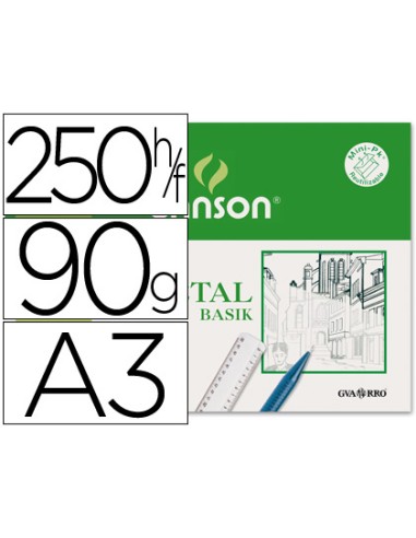 Papel vegetal guarro din a3 90 95 gr hoja