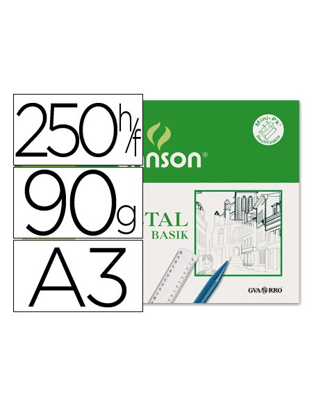 Papel vegetal guarro din a3 90 95 gr hoja