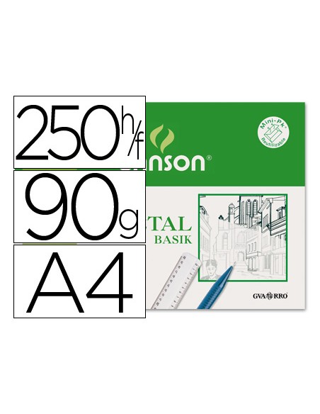 Papel vegetal guarro din a4 90 95 gr hoja