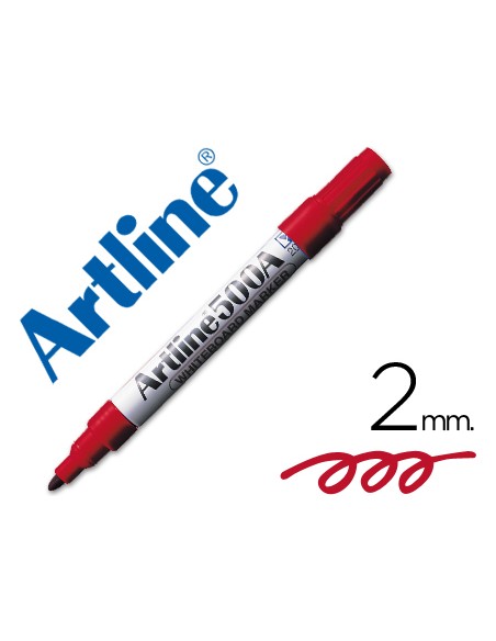 Rotulador artline pizarra ek 500 rojo punta redonda 2 mm recargable