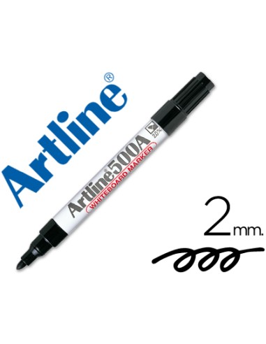 Rotulador artline pizarra ek 500 negro punta redonda 2 mm recargable