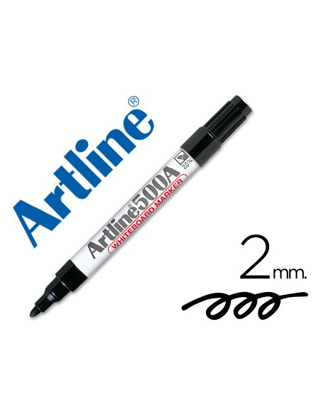 Rotulador artline pizarra ek 500 negro punta redonda 2 mm recargable