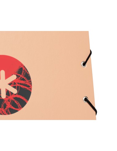 Carpeta liderpapel antartik gomas a4 3 solapas carton forrado trending color coral