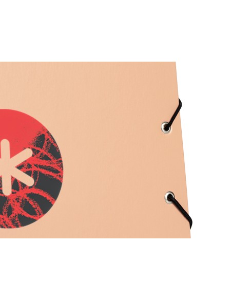 Carpeta liderpapel antartik gomas a4 3 solapas carton forrado trending color coral