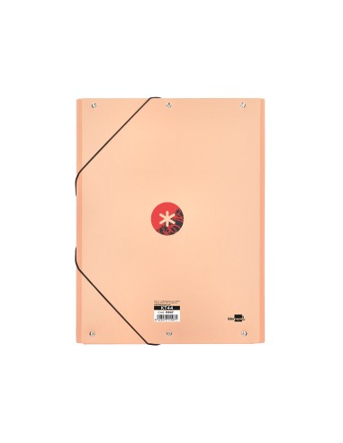 Carpeta liderpapel antartik gomas a4 3 solapas carton forrado trending color coral