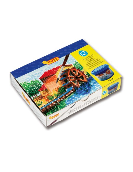 Tempera jovi 35 ml caja de 12 colores surtidos