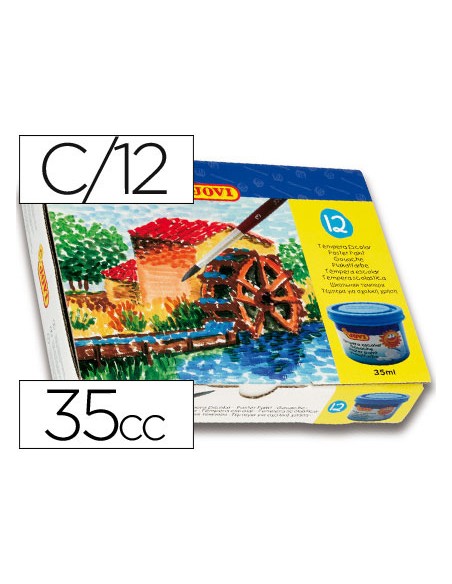 Tempera jovi 35 ml caja de 12 colores surtidos