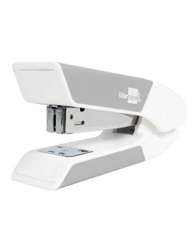 Grapadora liderpapel con regalo de extraegrapas y caja de 1000 grapas 26 6 capacidad 20h color gris